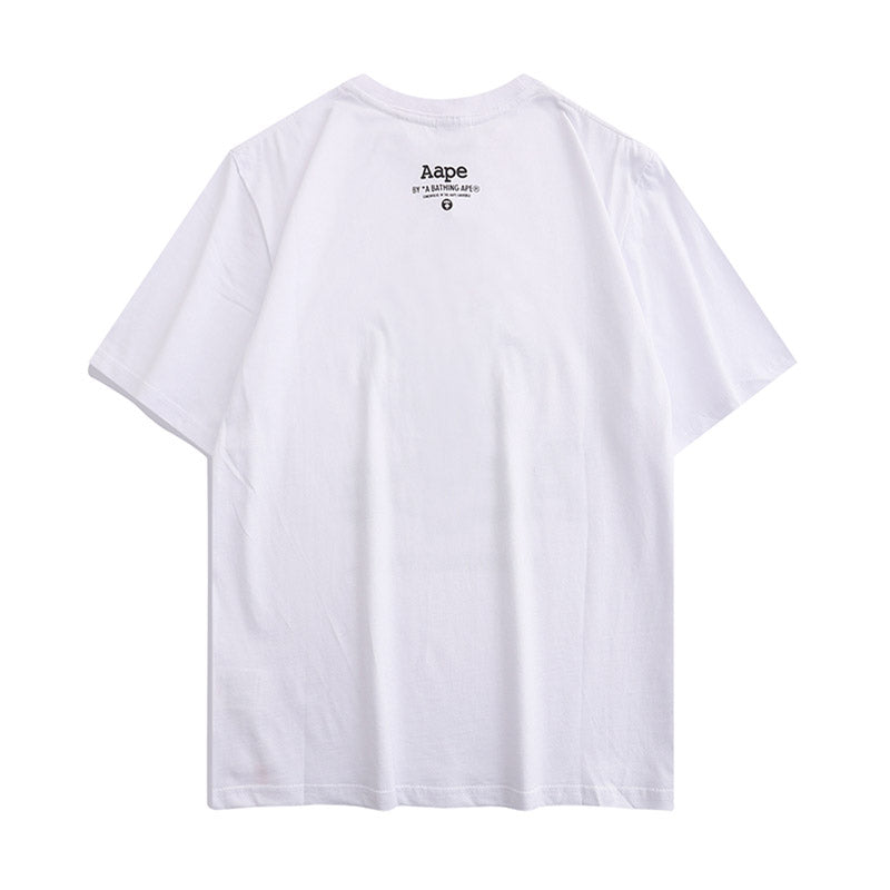 A Bath Ape Print T Shirt Casual Fashion Shark Print  Cotton Sports