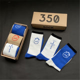 Men's socks - european and american streetwear brand boxed aj athletic socks - m crew socks - graffiti barbed wire trendy socks - travis scott collaboration