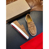 Louboutin-style red bottom shoes cl red bottom shoes mencasual loafers genuine leather slip-on loafers fashioneasiest for matchcasual shoes