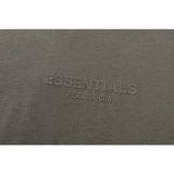 Fog Essentials T Shirts Spring Summer FOG Flocking Letters Crew Neck Pullover Short Sleeves