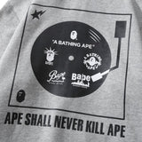 Bathing Ape Hoodie Shark Head Double Hood Camouflage Hooded Sweater Men's Autumn and Winter Cardigan Zipper Casual Couple Jacket