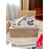 Louboutin-style red bottom shoes guangdong version european station cl red bottom shoes best selling studded shoes studded shoes fashioneasiest for match red bottom studded sneakers