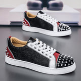 Louboutin-style red bottom shoes spring cl red bottom street sneakers men's shoes trendystudscasual shoes fashion spirit boy shoes
