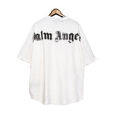 Palm Angels T Shirts Letter Short Sleeve T-shirt Men and Women Loose Half Sleeve