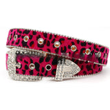 Hip-hop punk rhinestone belt skull punk style