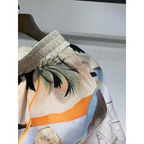 Amiri Shirt And Shorts 2 Piece Set Fashion Print Couple High Street