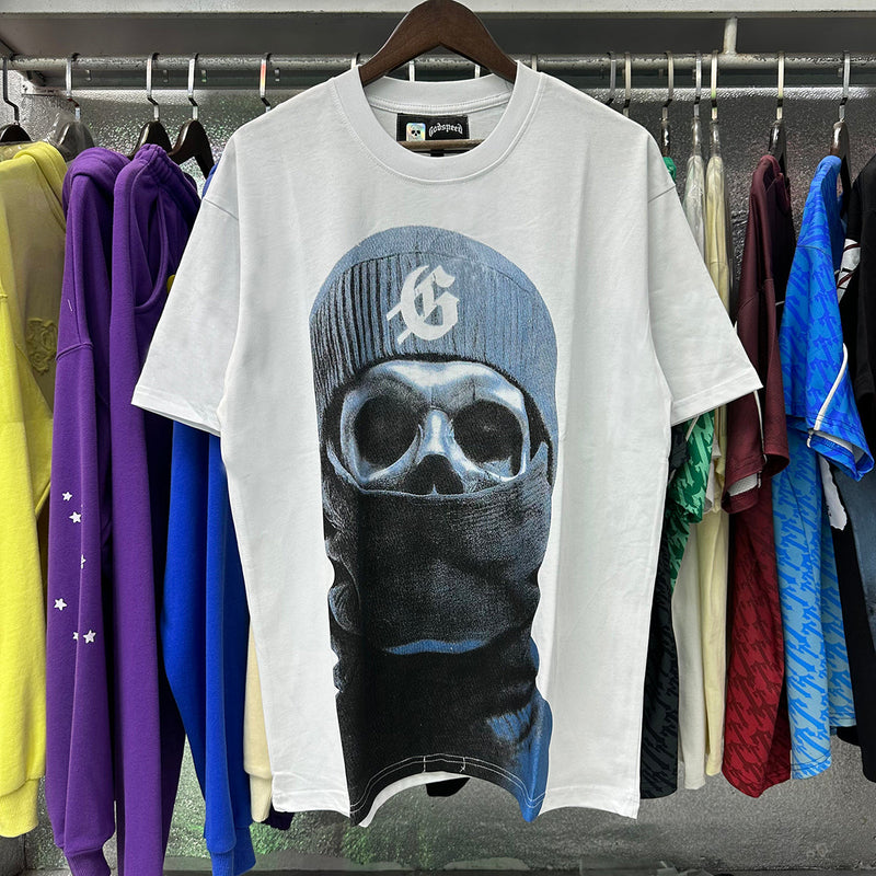 Godspeed T Shirts Masked Man Printed Cotton Casual Short Sleeve Men and Women