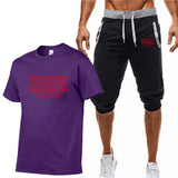Stranger Things T Shirt Summer Fashion Printed Stranger Things Cotton Short Sleeve T-shirt Cropped Pants Suit