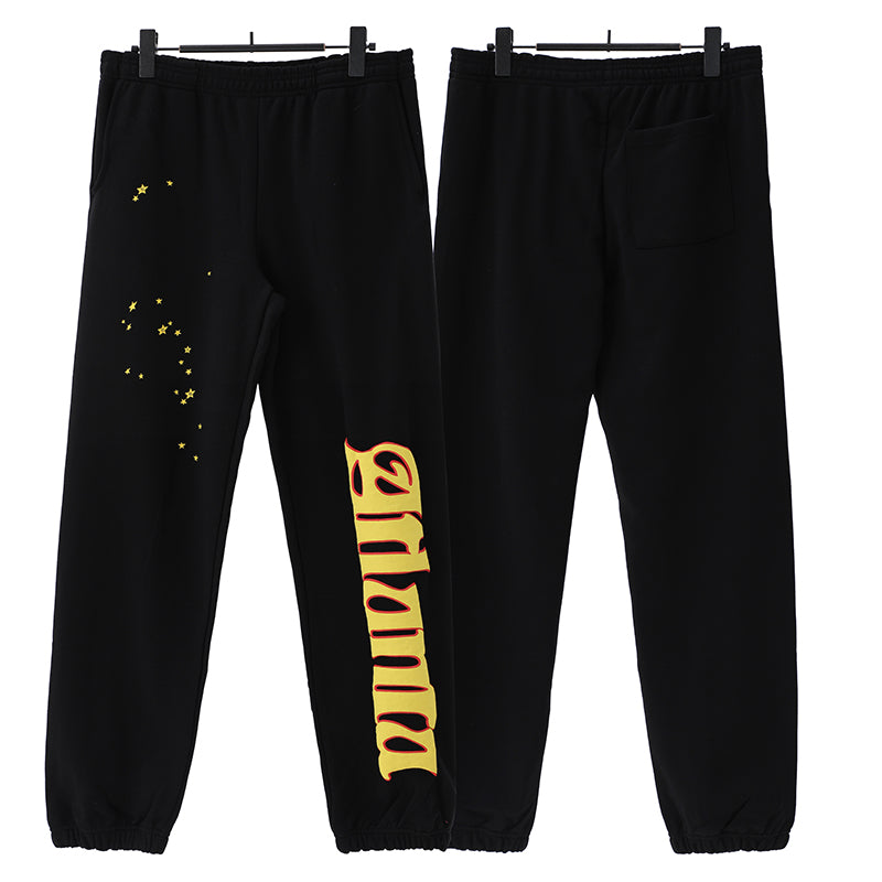 Sp5der Sweatpants Cobweb Puff Print Pure Cotton