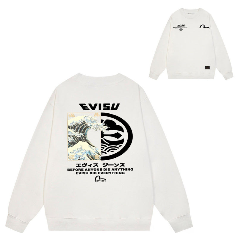 Evisu Sweatshirts Casual Loose Unisex Sweatshirts