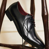 Louboutin-style red bottom shoes derby shoes menclassycl red bottom leather shoes blake thick sole business work clothing pointed toe thin bottom oxford shoes