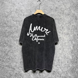Amiri washed t-shirt hollywood letterprinting short sleeves