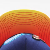 Trendy flat brimmed hat cartoon embroidered