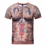 Marvel T Shirt Printed Scale Combat Clothes Marvel T-shirt Men's Short Sleeve Sports