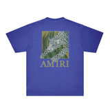 Amiri Washed Distressed T Shirt Printed Trendy Pure Cotton