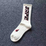 Bape Socks Men's and Women's Sports Socks with Towel Bottom