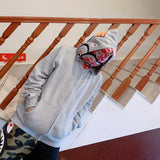 Bathing Ape Hoodie Shark Double Hat Embroidered Zip Sweater Casual Loose Hooded Jacket
