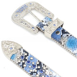 Hip-hop punk rhinestone belt punk style