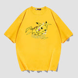 Men and Women Pokemon Pikachu T Shirt Y Short Sleeve T-shirt for Men and Women