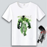 Marvel T Shirt Anime Clothes Captain America Iron Man Short Sleeve T-shirt
