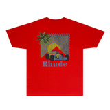 Rhude T Shirts Printed Trendy Pure Cotton