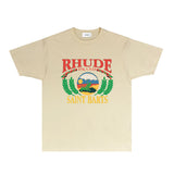 Rhude T Shirts Printed Trendy Pure Cotton