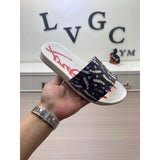 Louboutin-style red bottom shoes fashionexportcl red bottom rivets men's slippers summertrendy flip-flops lightweight non-slip beach shoes cool flip-flops