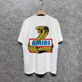 Amiri t shirts king cobra gold printing short sleeve