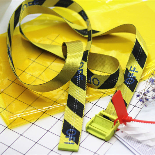 Off White Belt Canvas Sewing Line