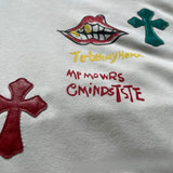 CHH Chrome Heart Hoodie Colored cross leather Sanskrit graffiti hooded sweater