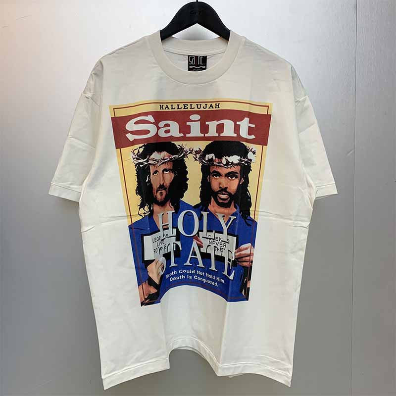 SAINT MICHAEL Vintage T Shirt Portrait Short Sleeve