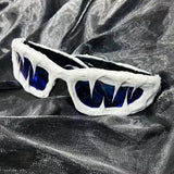 Trendy punk glasses dark style