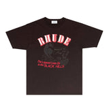 Rhude T Shirts Printed Trendy Pure Cotton