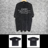 Amiri washed t-shirt hollywood artistic word printing short sleeve