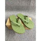 Louboutin-style red bottom shoes european station cl men's shoes red bottom rivets non-slipflats flat heel flip-flops beach flip-flops outdoor casualcouple