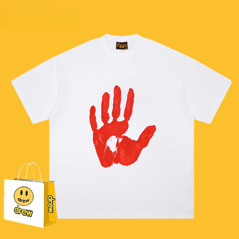Drew T Shirts Cotton Short-Sleeved Smiley T-shirt