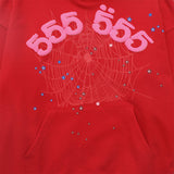Sp5der Hoodie Cobweb Puff Print Pure Cotton