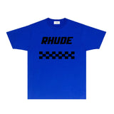 Rhude T Shirts Printed Trendy Pure Cotton
