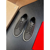 Louboutin-style red bottom shoes clmen genuine leather red bottom casual shoes imported cowhide breathable low-top sneakers trendy men's shoes