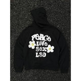 Mens Vintage T-Shirts printed fleece hooded sweater vintage