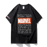 Marvel T Shirt Summer Short Sleeve Trendy Loose Print Male Half Sleeve