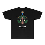 Rhude T Shirts Printed Trendy Pure Cotton