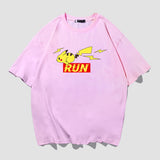 Men and Women Pokemon Pikachu T Shirt Y Co-Branded T-shirt Men's and Women's Short Sleeve Summer