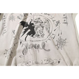 Kanye West Sunday Service Hoodie Graffiti Angel Vintage Make Old Ripped Terry Hoodie
