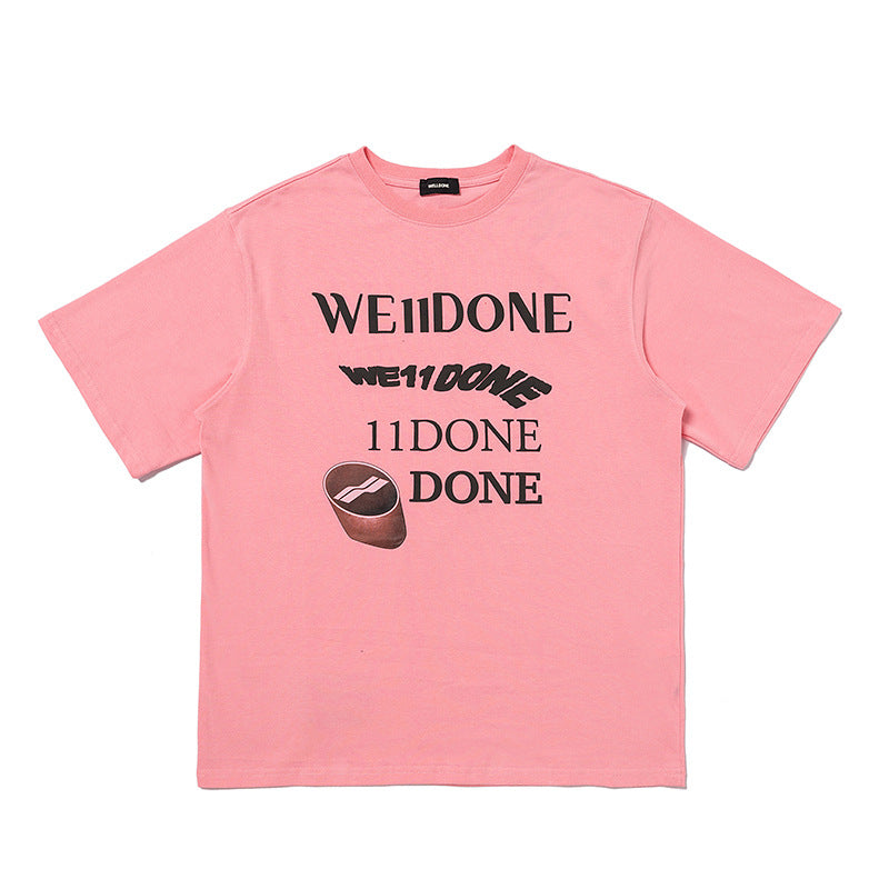 We11 Done T Shirts Classic Letter Print Casual Cotton Men and Women Same Style