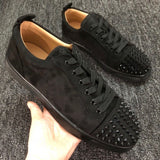 Louboutin-style red bottom shoes european station cl electric embroidery rivets red bottom sneakers easiest for matchtrendycouple style casual shoes guangdong