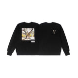 Vlone Sweatshirts Autumn/Winter Floral Print Crew Neck