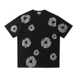 Denim Tears Outfit: T Shirt/Shorts (Separate Purchase Options) Puff Print Short Sleeve T-shirt Loose Couple Shorts Suit