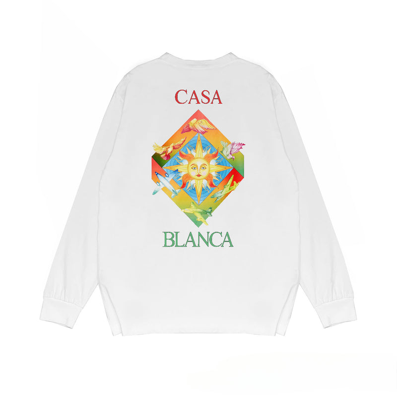 Casablanca Long sleeve T-shirt Letter Painted Print Loose