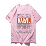 Marvel T Shirt Summer Short Sleeve Trendy Loose Print Male Half Sleeve